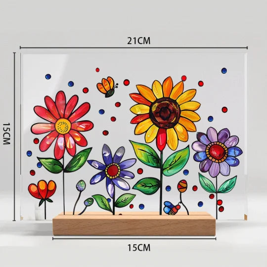 Daisy Bloom Acrylic Art Display