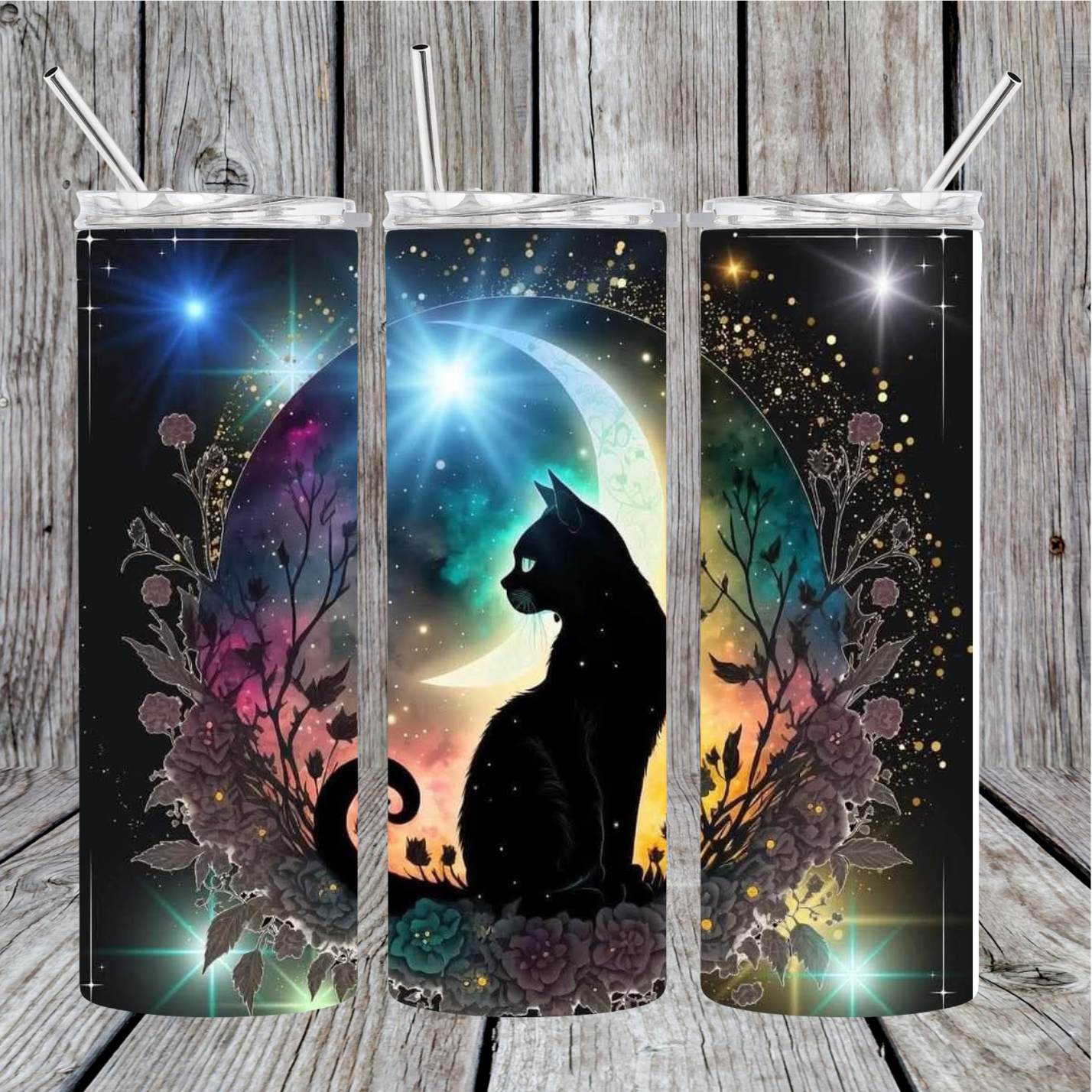 Moonlit Cat Tumbler