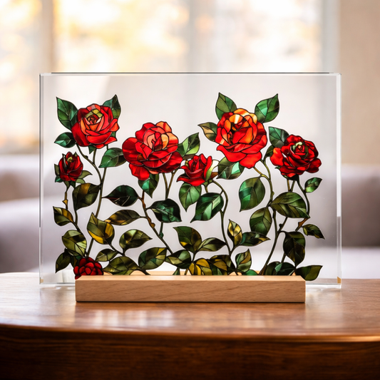 Rose Garden Acrylic Art Display
