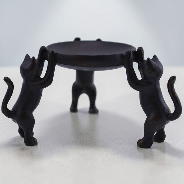 3 Cat Candle Holder