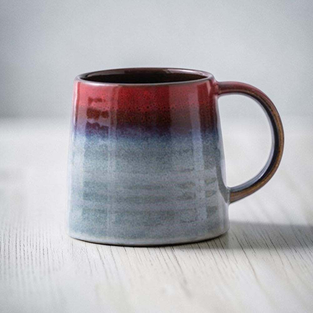 Red Reactive Glazed Mug