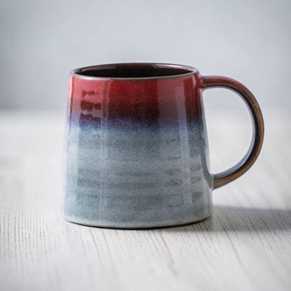 Red Reactive Glazed Mug