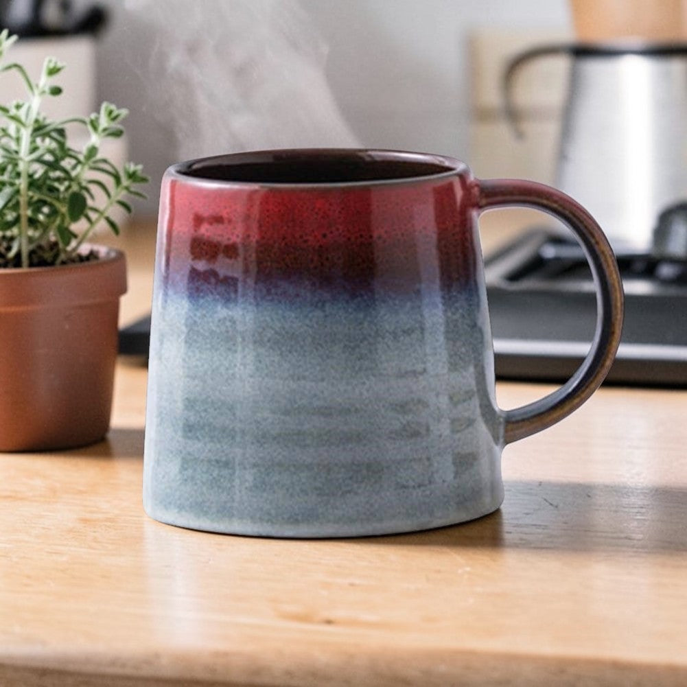 Red Reactive Glazed Mug
