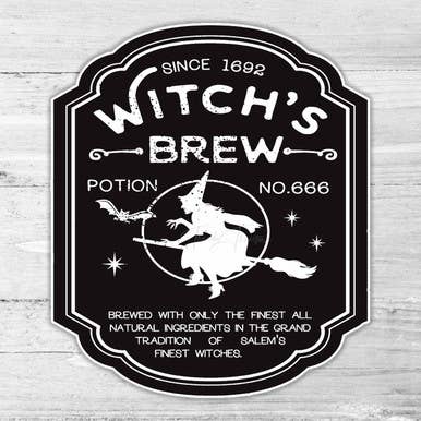 Witch's Brew Die Cut Sticker