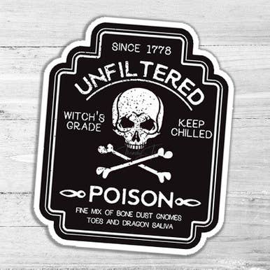Unfiltered Poison Die Cut Sticker